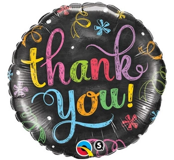 Balon foliowy 18" QL CIR - "Thank You Chalkboard"