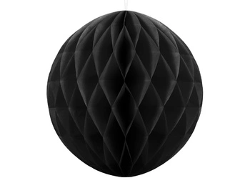 Kula bibułowa czarna 20 cm