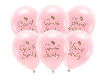 BALONY ECO 33CM CHRZEST ŚW. RUMIANY RÓŻ