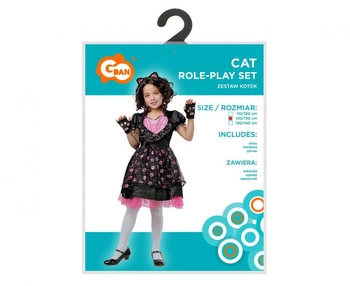 Zestaw dla dzieci Kotek (sukienka, opaska, rękawiczki), rozm.120/130 cm