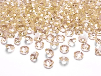 Konfetti diamentowe złote 12 mm 100 szt.