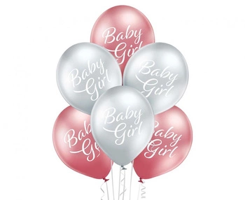 Balony D11 Baby Girl 1C2S, 6 szt.