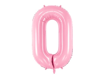 Balon foliowy Cyfra 0 różowy 86 cm