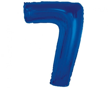 Balon foliowy Smart, cyfra 7, niebieska, 92 cm
