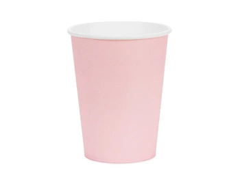 Kubeczki papierowe jasny różowe 250 ml 6 szt.