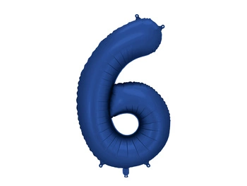 Balon foliowy Cyfra 6 granatowy 86 cm