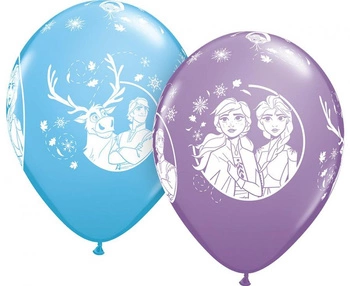 Balon QL 11" z nadr. DN FROZEN II, miks wzorów / 25 szt.