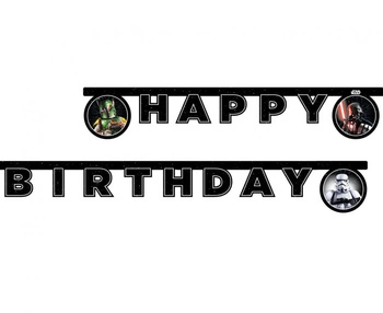 Banner Star Wars Galaxy - Happy Birthday