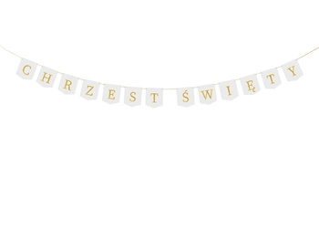 Baner ''Chrzest Święty'', 2 m, biały