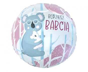 Balon foliowy Będziesz Babcią, 18" KK