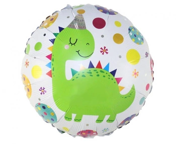 Balon foliowy Dinozaur w czapeczce, 18"