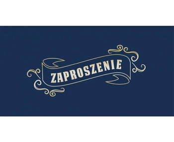 Zaproszenie ogólne granatowe 17 x 8,5 cm 10 szt.