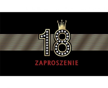 Zaproszenie Urodziny 18-stka Chłopak Dziewczyna 160 x 95 mm 10 szt.