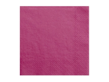 Serwetki papierowe trójwarstwowe ciemnoróżowe 33 x 33 cm 20 szt.