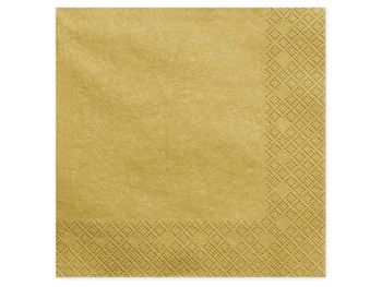 Serwetki papierowe trójwarstwowe złote metaliczne 40 x 40 cm 20 szt.
