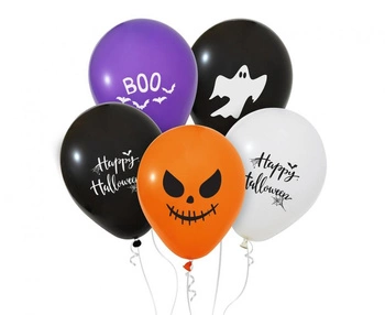 Balony Happy Halloween, 12"/ 5 szt.