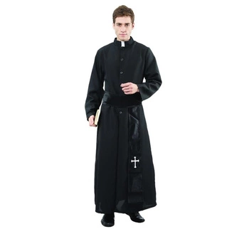 Zestaw dla dorosłych Ksiądz (sutanna, pas), rozm. 52
