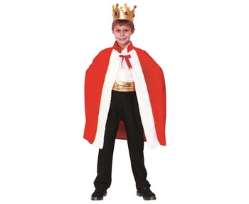 Zestaw dla dzieci Peleryna Króla (peleryna, korona), rozm.120/130 cm