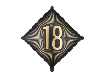 Balon foliowy 18 urodziny Happy 18 Birthday 46 x 46 cm