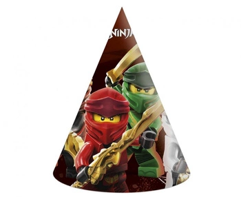 Czapeczki papierowe Lego Ninjago, 6 szt.,
