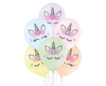 Balony D11 Unicorn Heads, 6 szt.