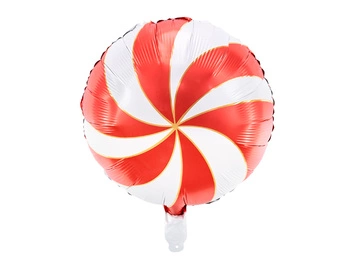 Balon foliowy cukierek czerwony, dekoracja na Boże Narodzenie 45 cm