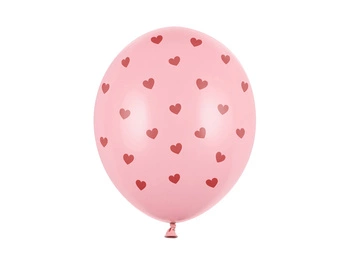 Balon lateksowy Walentynki serduszka różowy 29 cm