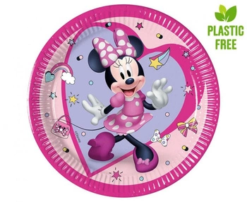 #PT20 Talerzyki papierowe Minnie Junior, next generation 20cm, 8 szt. (plastic-free)