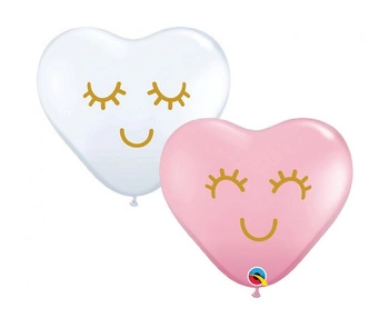 Balon lateksowy Serce pastel biały 29 cm Qualatex