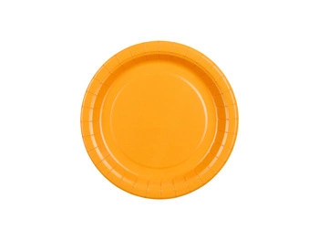 Talerzyki papierowe jasny pomarańczowe 18 cm 6 szt.