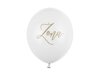Balon lateksowy Ślub Żona Pastel biały 30 cm