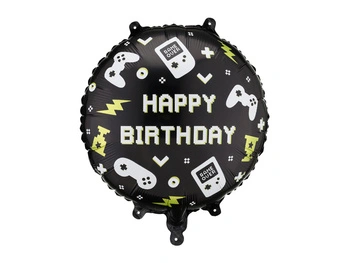 Balon foliowy pastylka Happy Birthday 35 x 35 cm