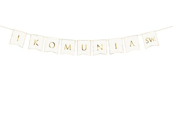 Baner Pierwsza Komunia Święta biały 15 x 133 cm