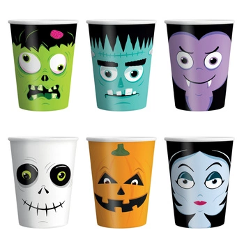 Kubki Halloween Monsters 9cm 6szt.