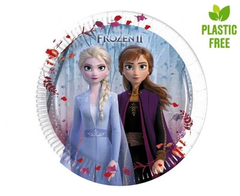 #PT20 Talerzyki papierowe Frozen 2 (Disney), next generation 20cm, 8 szt. (plastic-free) (papier FSC)