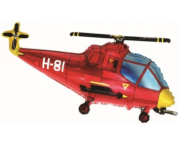 Balon foliowy 24" FX - "Helikopter" (czerwony), pakowany