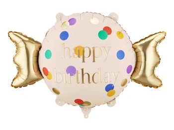 Balon foliowy Cukierek Happy Birthday 61 x 37 cm