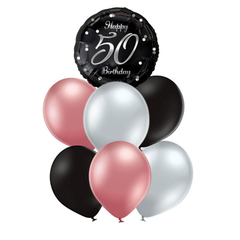 Bukiet balonów z helem na 50 URODZINY