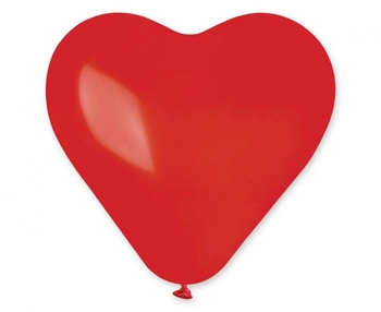 Balony CR17 pastel serca duże - czerwone 45/