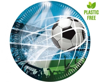 #PT23 Talerzyki papierowe Soccer Fans (next generation) 23 cm, 8 szt. (plastic-free)