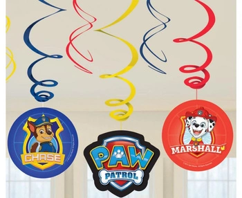 Dekoracja spirale Paw Patrol, 6 szt.