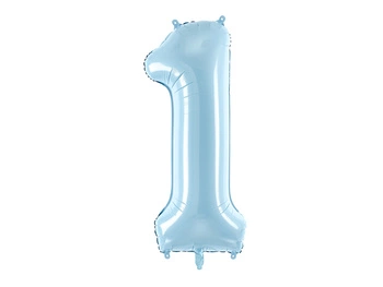 Balon foliowy Cyfra 1 jasnoniebieski 86 cm