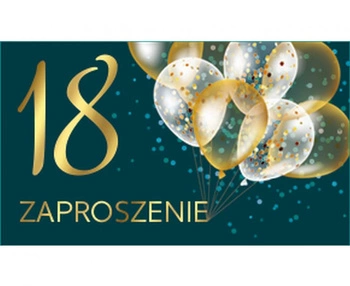 Zaproszenie Z 160x95 Urodziny 18-stka nr 56479 Grafika - Chłopak, Dziewczyna, 10 szt.