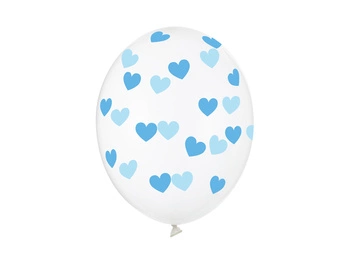 Balony 30cm, Serduszka, Crystal Clear (1 op. / )