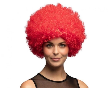 Peruka Afro, czerwona