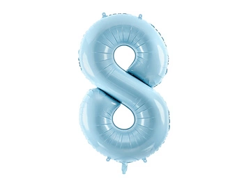 Balon foliowy Cyfra 8 jasnoniebieski 86 cm
