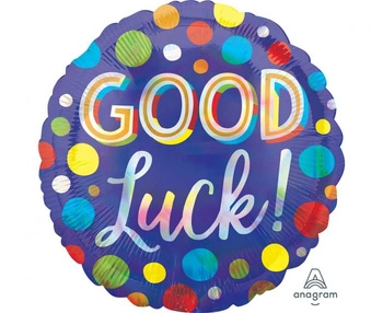 Balon foliowy 18" SHP - Holo iridescent good luck dots