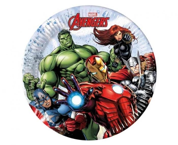 #PT20 Talerzyki papierowe Avengers Infinity Stones Next Generation Disney, 20 cm, 8szt. (papier FSC)