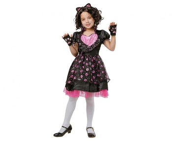 Zestaw dla dzieci Kotek (sukienka, opaska, rękawiczki), rozm.130/140 cm